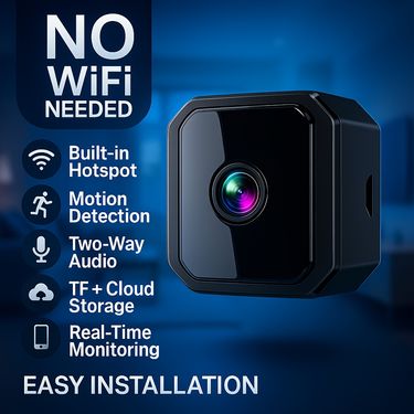 Smart Wireless Mini Camera HD Color Night Vision Two Way Audio Motion Alert Cloud Storage For Home Garage Baby Pet Monitor145_voghion.com