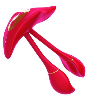 New Arrival Rose Red Medical Silicone Anal Vaginal Vibrator 10 Modes USB Rechargeable Waterproof_voghion.com