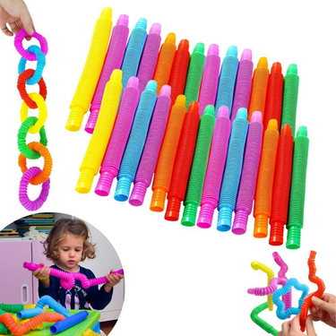 KIT 24 POPTUBE FIDGET TUBE Toy Folding POP IT Color Tube Children's And Adult Stress Relieving Toys_voghion.com