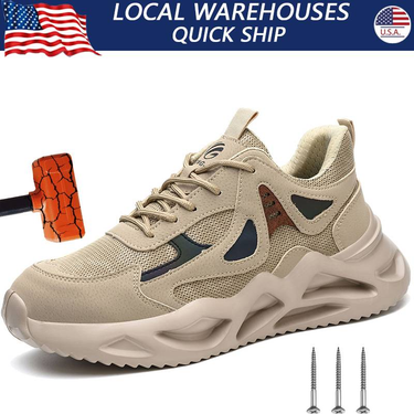 Rotating Button Safety Shoes Men Work Sneakers Indestructible Shoes Puncture-Proof Protective Shoes Work Boots Steel Toe Shoes_voghion.com