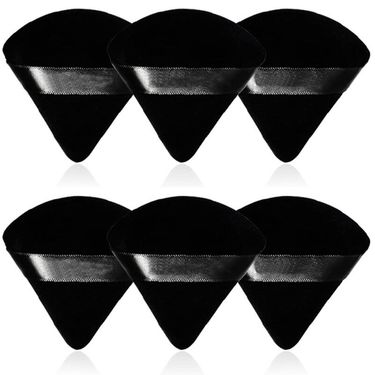 2/6Pcs Triangle Powder Puff Face Makeup Sponge Soft Velvet Cosmetic Puff Blender Beauty Foundation Sponge Make Up Accessories_voghion.com