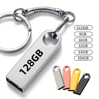 High-Speed USB Flash Drive 128GB 100gb 64GB 32GB 16GB, Portable Keychain Storage Stick, Data Storage Device For Daily Use_voghion.com