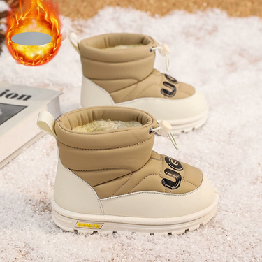 Children's Snow Boots Winter Plus Velvet Thickened Boys Large Cotton Boots Waterproof And Non Slip Boys Northeast Cotton Shoes_voghion.com