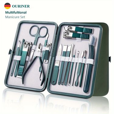 Professional 7/10/12/18 Piece Nail Care Kit Stainless Steel Manicure & Pedicure Set Nail Clipper Set With Travel Case_voghion.com