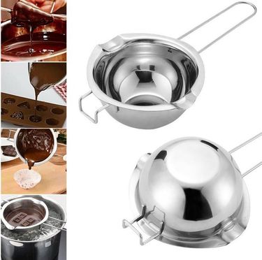 Stainless steel chocolate butter melting pot water-proof melting bowl baking tool cheese melting bowl 400ml_voghion.com