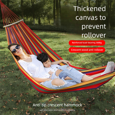 Outdoor Anti-Rollover Equipment Foldable Portable Balcony Home Use Camping Swing Double Hammock Chair_voghion.com
