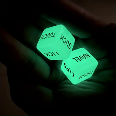 2pcs Erotic Dice Set For Adult Lovers, Couples And Newlyweds, Naughty Funny Dices Glow In The Dark, Sex Toys_voghion.com