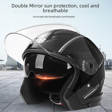 Scooter helmet Motorcycle helmet Men's and women's ventilated double mirror half helmet Motorcycle helmet Cycling helmet_voghion.com
