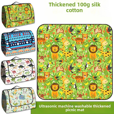 Waterproof & Sandproof Picnic Blanket - Extra Large Outdoor Mat For Beach Camping & Picnics (Lightweight Foldable With Carry Strap Non-Slip Bottom)_voghion.com