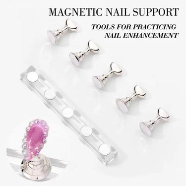 Sets & Kits Nail Art Nail Support Base False Nail Magnet Fixing Bracket Crystal Tool Clay Set Practice Stand Beginner Display_voghion.com