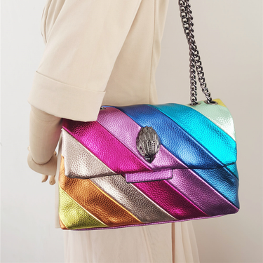 Kurt G London Multi-Coloured Patchwork Crossbodys For Women UK Brand Designer Fashion Trend Handbag Leather Shoulder_voghion.com