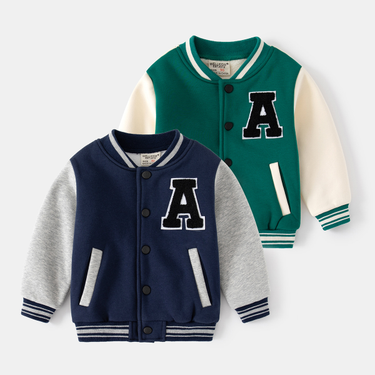 2023 Autumn Boys' Baseball Warm Jacket Korean Style Casual Velvet Baseball Jacket Loose and Comfortable Casual Jacket_voghion.com