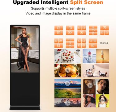 49 Inch Digital Signage Display Kiosk, Indoor Floor Standing Advertising Display Poster, LCD Commercial Display , Android System, HDMI/USB/WiFi_voghion.com
