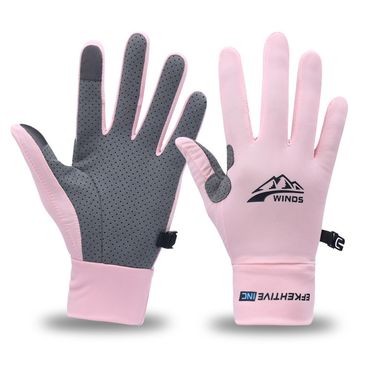 Ice silk gloves sports fitness riding gloves half finger touch screen fishing gloves breathable sunscreen gloves for men and women_voghion.com