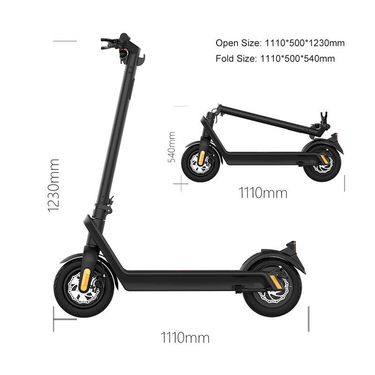 Adult Commuter Scooter: OOTD KIXIN X9 PRO MAX 500W Motor, E-ABS Brakes & 10" Tires - Safety Certified, 30-Day Returns_voghion.com