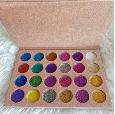 New 24 color glitter eyeshadow Gold onion powder makeup tray Super flash eyeshadow tray_voghion.com