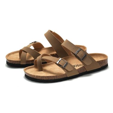 Ruixu New Fall Summer Women's Soft Wood Slippers Trendy Men's Flip Flops Couple Beach Shoes Water Squeeze Outer Wear_voghion.com