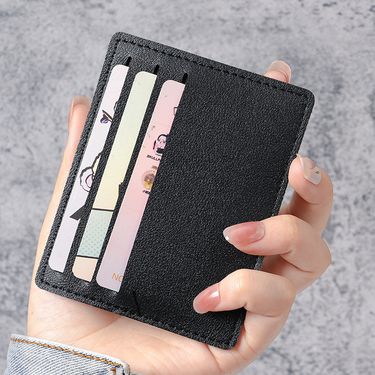 Small card holder women's small ultra-thin Mini Card Holder bus bank card holder men's one-piece portable anti-degaussing card holder_voghion.com