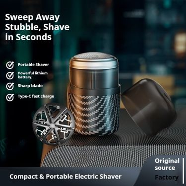 Mini Electric Shaver For Men – Portable, Rechargeable & Waterproof Travel Shaver With Dual Blades_voghion.com