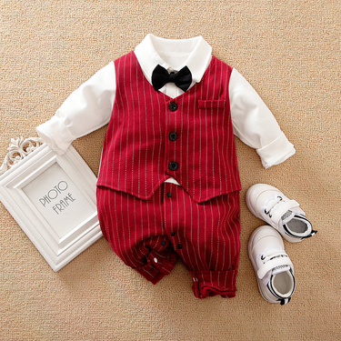 Christmas children's New Year clothes baby onesie Christmas spring and autumn baby clothing crawling clothes long sleeve cotton_voghion.com