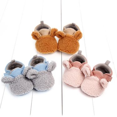 Teddy Velvet Anti slip Cotton Shoes Mother and Baby, Suitable for 0-1 Years, Cute Baby Cotton, 2028_voghion.com