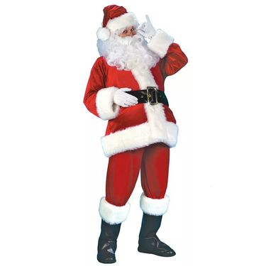 Christmas clothes Santa Claus costume gold velvet festive atmosphere cosplay performance clothes wholesale_voghion.com