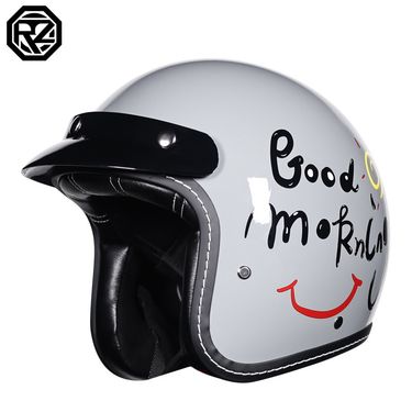 retro half helmet motorcycle motorcycle helmet women's three quarter men's cruise American half helmet 181_voghion.com