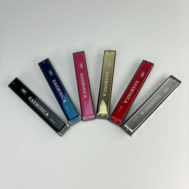 Metal 24-Hole C Key 6-Color Double-Row Harmonica Student Giftal Early Learning Children's Instrument Preschool_voghion.com