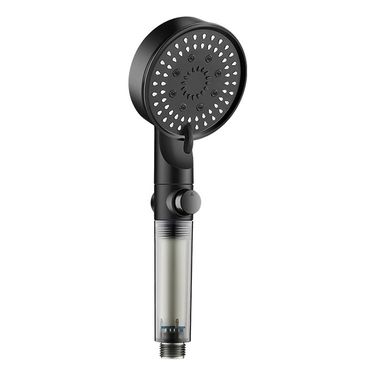 Turbocharged Shower Head Set, High Pressure Rain Shower With Skin Care Filter & Water Stop Button, For Home_voghion.com