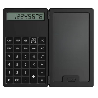 Solar-Powered Scientific Calculator With Writing Pad - 12-Digit Display, Dual Power (Battery & Solar), Portable & Lightweight For Students, Office_voghion.com