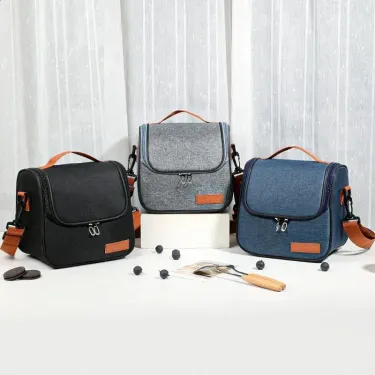 Fashion Cooler Bag Zipper Lunch Insulated With Adjustable Shoulder Strap Suitable For Office Work School Camping 250318l_voghion.com