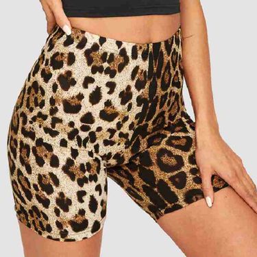 Women’s Clothing New Style Fashionable Sexy Leopard Print Snake Print Hip Shorts Casual Pants Leggings_voghion.com