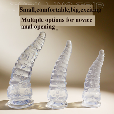 Octopus Butt Plug Penis Manual Transparent Anal Stimulation Adult Products Alternative Sex Toys_voghion.com