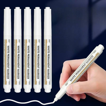White marker pen plus thick oily pen ink quick drying waterproof white art highlight pen large capacity hook pen_voghion.com