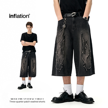 Men's Clothing Men's Wear | 70% Patch Washed Jeans 2025 Spring And Summer New Retro American Casual Men's Shorts_voghion.com