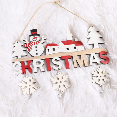 Creative Decorations, Home And Dining Room Christmas Wooden Craft Door Hanging Gifts_maomaolike.com