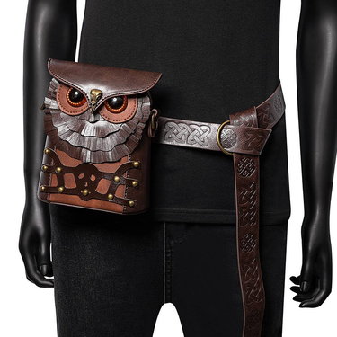 Biker Vintage bag Medieval steampunk Owl Fanny pack_voghion.com