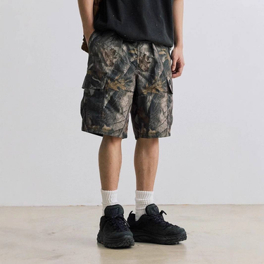 Men's Casual Camo Cargo Shorts – Japanese-Inspired Drawstring Utility Shorts With Breathable Cotton (Green, M-3XL)_voghion.com