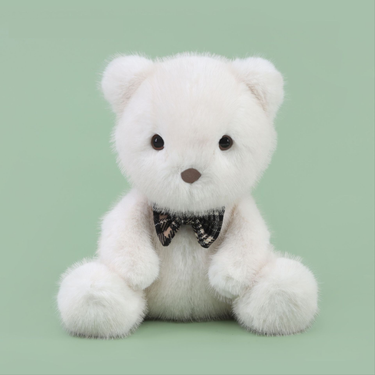 Stuffed Plush Animals Doll White Cute Bow Tie Bear Comfort Doll Home Decoration Doll For Girlfriend Birthday Gift_voghion.com