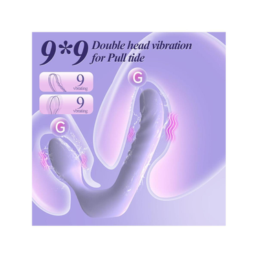 APP Control New Double-headed, Double-vibration Les Vibrator, Imitation Penis, Sex Toys, Bouncing Eggs, Soft Adult Products_voghion.com