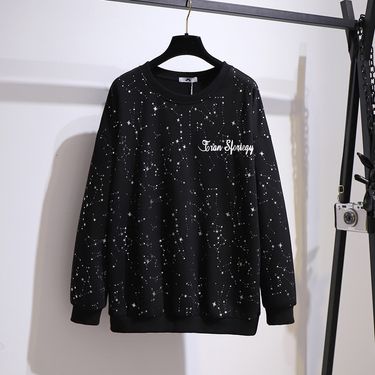 Women's round neck bf lazy style slimming sweatshirt_voghion.com