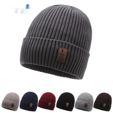 Men's knitted with thick velvet warm woolen cotton hat, windproof and cold hat for winter cycling, head_voghion.com