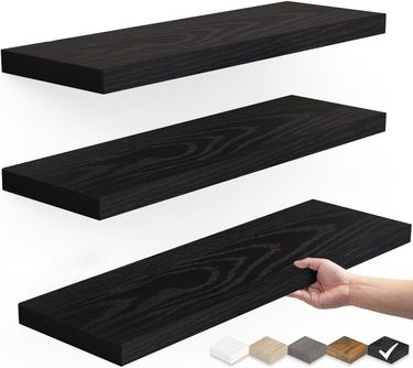 Nordic Floating Shelf - Rustic Oak | 10kg Capacity | Wall Storage | Bathroom/Office | Easy Install_voghion.com