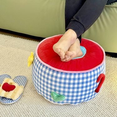 Checkered Long Cushion Non-Sagging Living Room Tatami Mat Removable And Washable_voghion.com