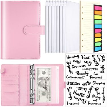 Refillable Notebooks Creative InsA6 Loose Leaf Book Macaron Handbook Cash Budget 6 Hole Loose Leaf Folder Color Stickers_voghion.com