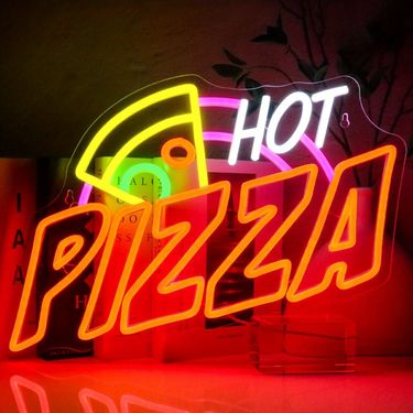 Pizza Neon LED Display Wall-Mounted Home Lighting Decor. For Home Kitchens, Girls' Bedrooms, Pizzerias, Fast-food Joints, Upscale & Music Restaurants._voghion.com