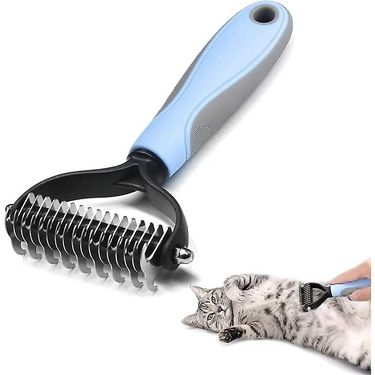 Stainless Steel Dog Cat Brush Grooming Rake For Dog Cat Remove Undercoat_voghion.com