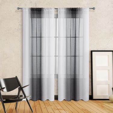 Curtains With Rod Pocket Semi Sheer Window Drapes In Blended Colors Light Filtering Sheer Panels_voghion.com