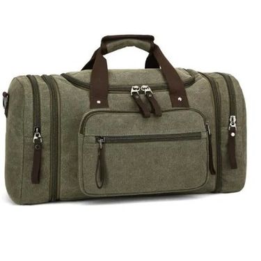 Large capacity luggage bag, fashionable leisure travel bag, trendy outdoor crossbody carrying canvas travel bag_voghion.com