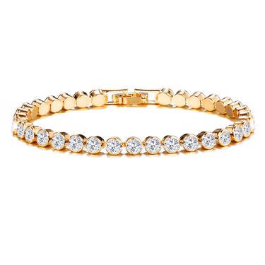 Unisex Hot Austrian Crystal Sier Plated Bracelet Ladies New Korean Fashion Jewelry_voghion.com